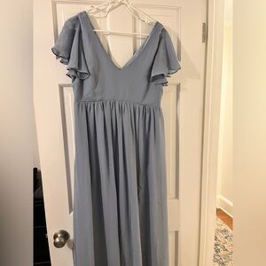 Birdy Grey Chiffon Dusty Blue Bridesmaid Dress Hannah Empire